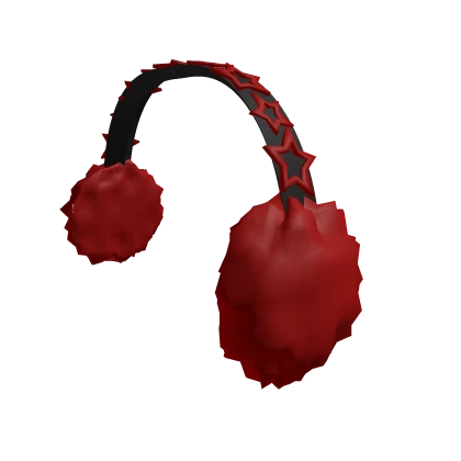 Star Fluffy Red Earmuffs