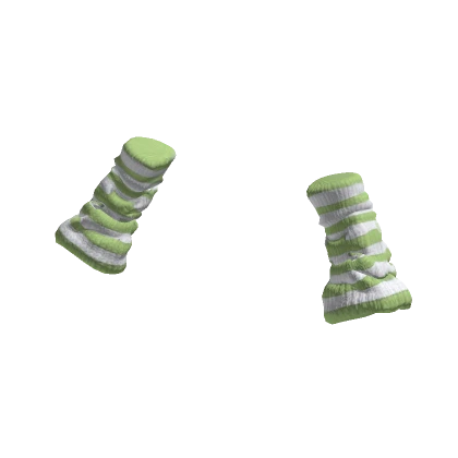 Chunk Green Apple Striped Arm Warmers