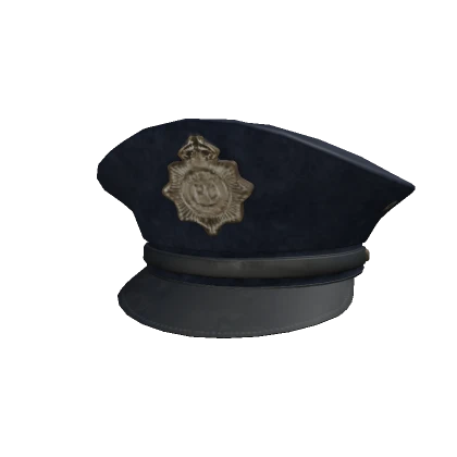 Blue Police Cap Gold Badge