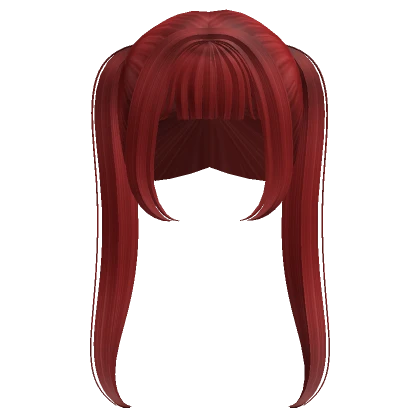 Red Long Bangs Ponytails