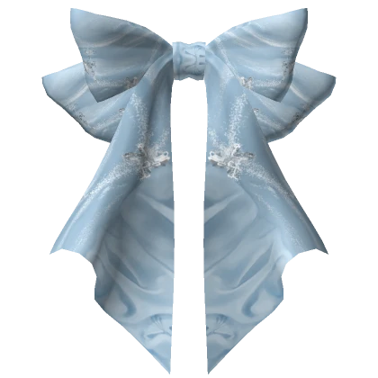 Iridescent Back Head-Bow in Blue