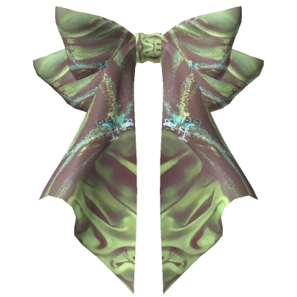 Iridescent Back Head-Bow in Green