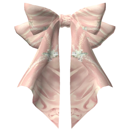 Iridescent Back Head-Bow in Peach