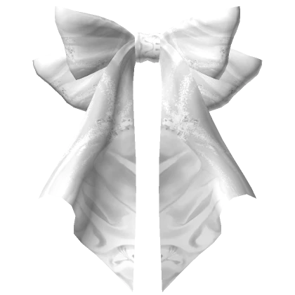 Iridescent Back Head-Bow in White