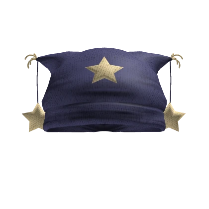 Y2K Navy & Beige Star Knit Beanie