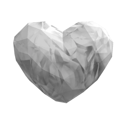 White Crystal Floating Heart