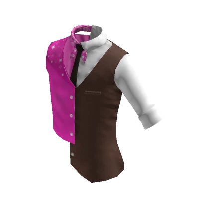 Half Pink Half Brown Vest