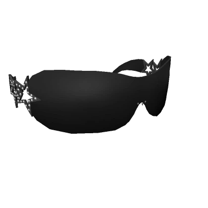 Black Y2k Cyberstar Shades with Stars