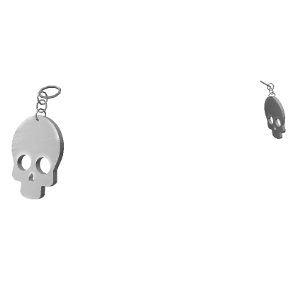 White Skull Earrings