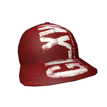 Red Printed Logo Cap