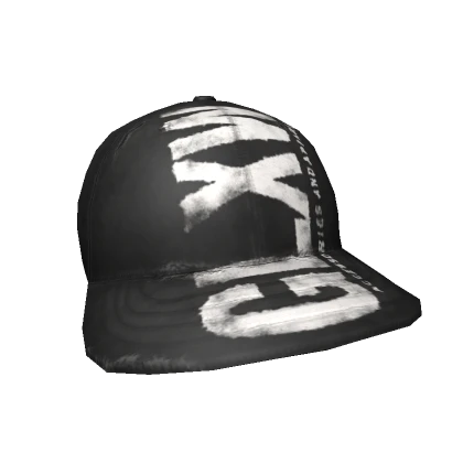 Black Printed Logo Cap