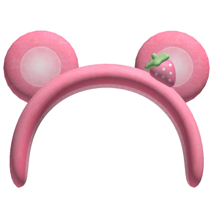 ♡ kawaii pink strawberry bear headband