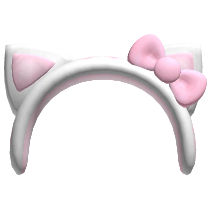 ♡ kawaii kitty headband with pink bow