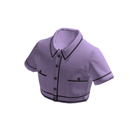 Pastel purple preppy y2k cropped shirt