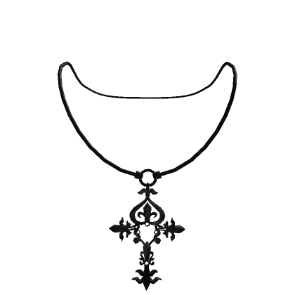 Cross Necklace 3.0 -- Black