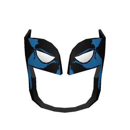 Comic Blue Wolf Mask