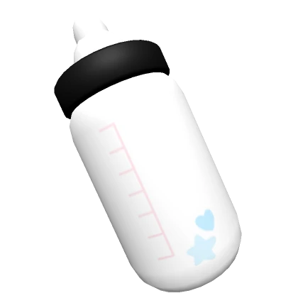 ♡ kawaii nursery baby bottle black and blue