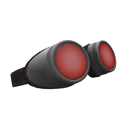 Raised Red Eyes White Welder Goggles