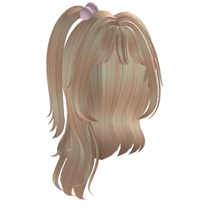 Cute messy blonde doll hair w/ ponytail