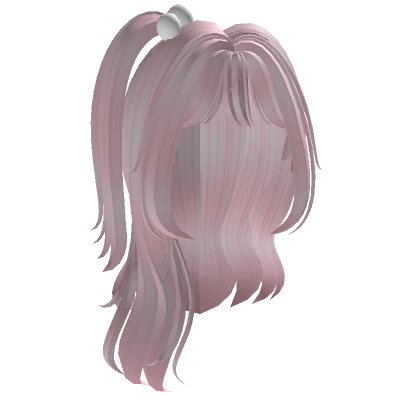 Cute messy pink doll hair w/ ponytail