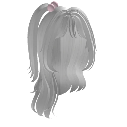 Cute messy white doll hair w/ ponytail 