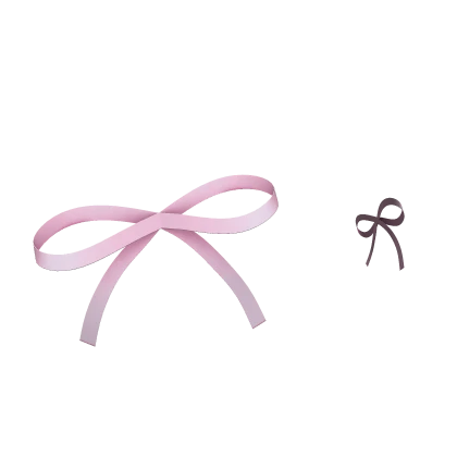 Cute Double Ribbons in Pink