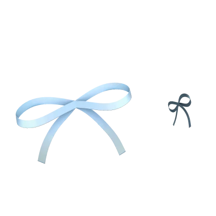 Cute Double Ribbons in Blue