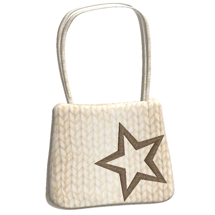 Y2K Star Knit Tote Bag