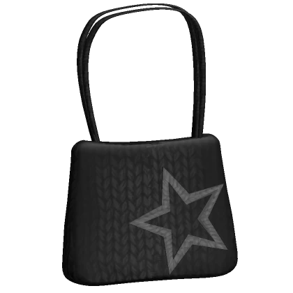 Y2K Star Knit Tote Bag