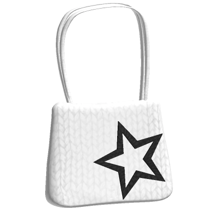 Y2K Star Knit Tote Bag