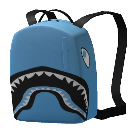 Girls Blue Sprayground Shark Central Backpack