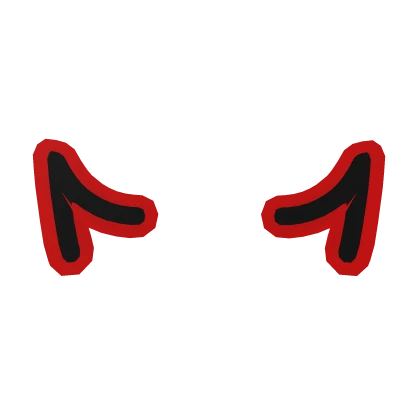 Black Neon Doodle Devil Horns [Red Outline]