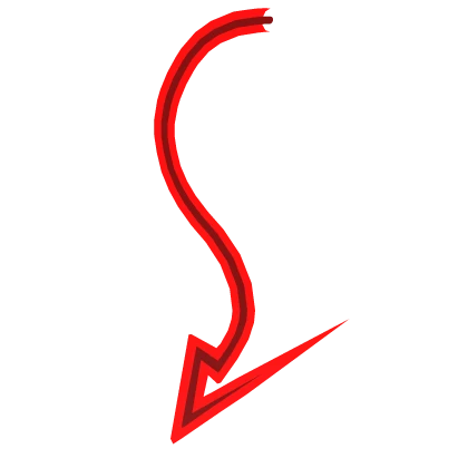 Red Neon Doodle Devil Tail