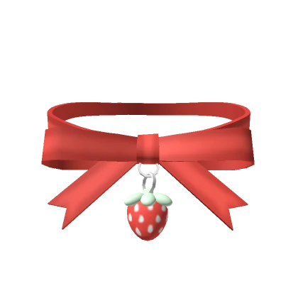 ♡ 3.0 kawaii strawberry choker red