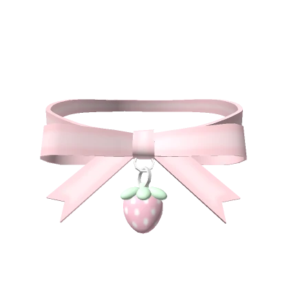 ♡ 3.0 kawaii strawberry choker pink