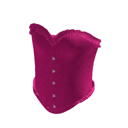 Hot pink ruffle lace corset top - DRESSX