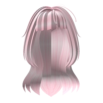 Messy long down hairstyle (pink)