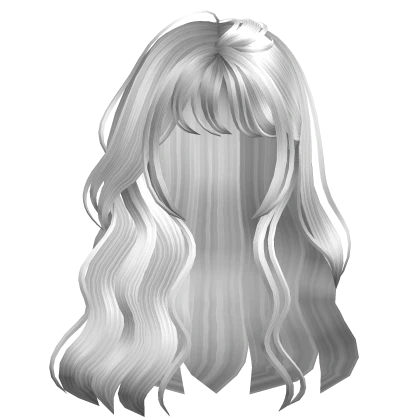 Flowy Natural Wavy Anime Messy Hair Silver