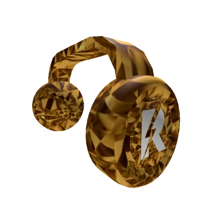 Gold Sparkling Thunderstruck Headphones