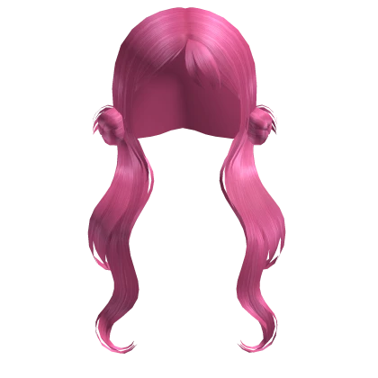 Cherry Blossom Low Bun Twintails