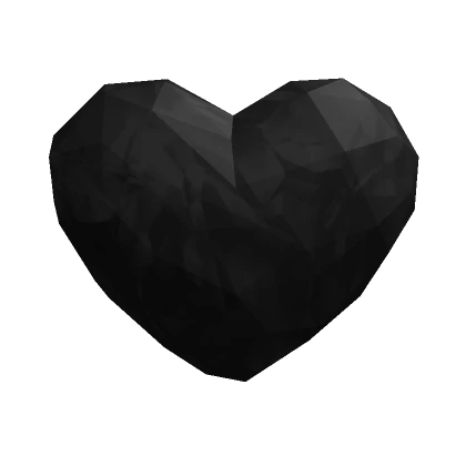 Black Crystal Floating Heart