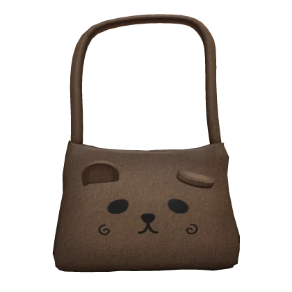 1.0 Dark Brown Bear Tote Bag