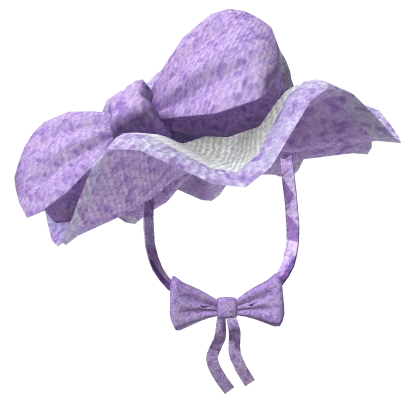 Cottagecore Purple Ruffled Bonnet w Bow