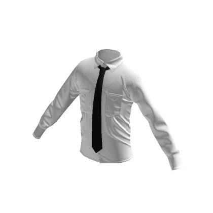 White Shirt w/ Black Tie