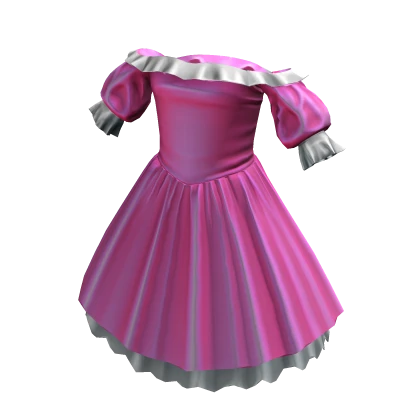Lovely Ruffled Dress - Pink White