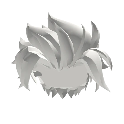 Wavy Spikey Anime Hair (white)