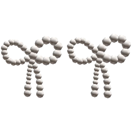 Pearly Bow Earrings in White