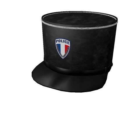 French Police Hat Kepi Military Army Navy Black