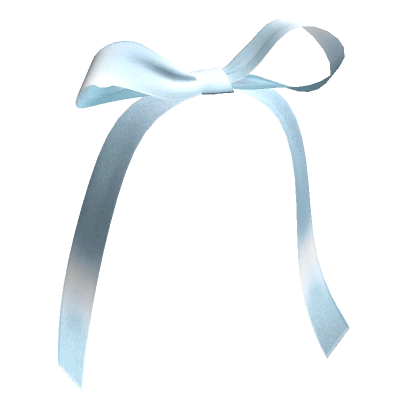 Satin Dainty Pony Bow Blue