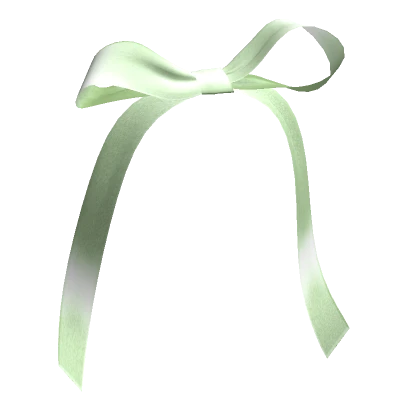 Satin Dainty Pony Bow Green